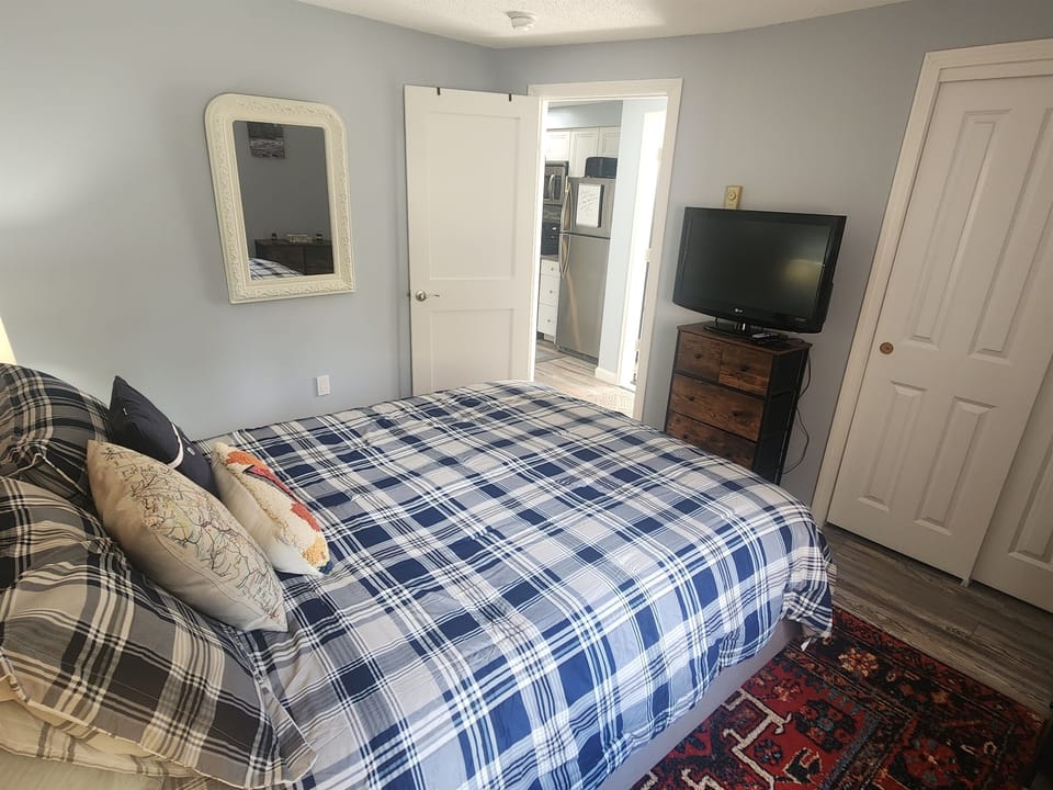 Bedroom includes TV with Roku