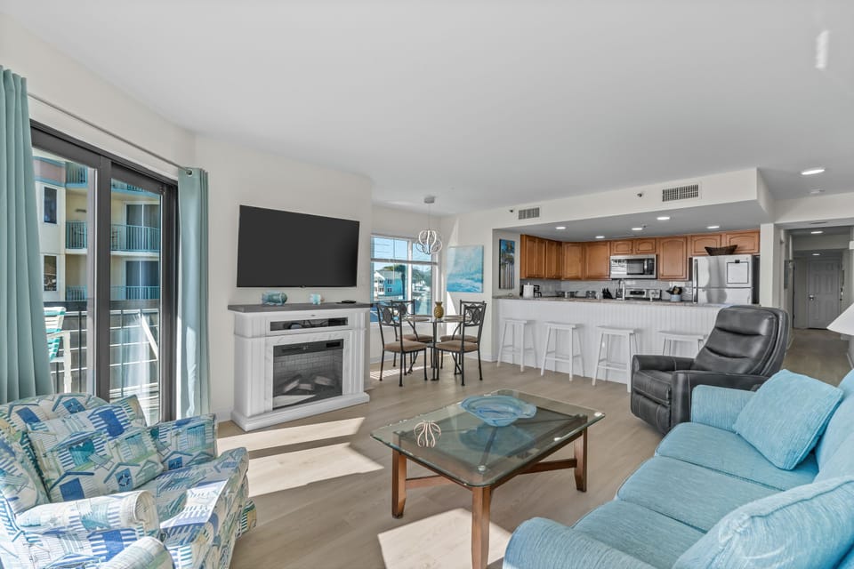 View into Kitchen and Dining Area