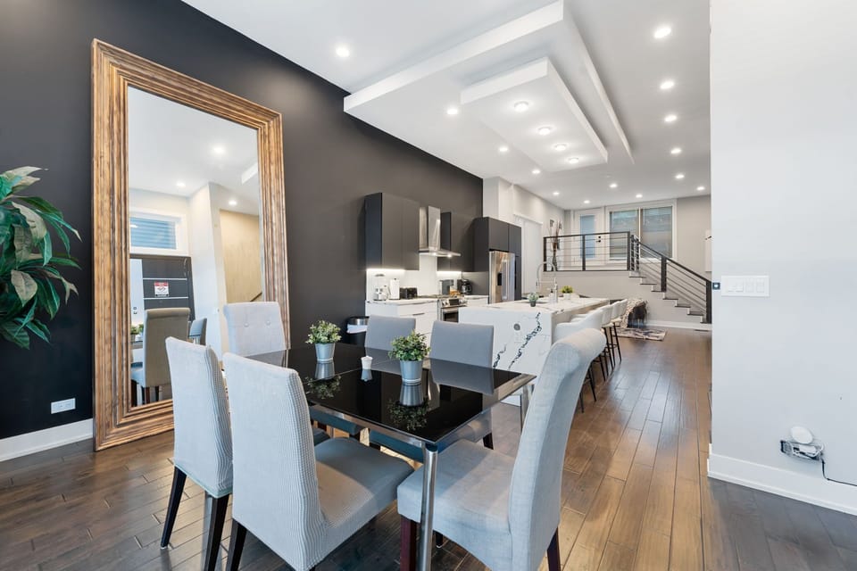 Another angle of the open-concept design highlighting light and openness.