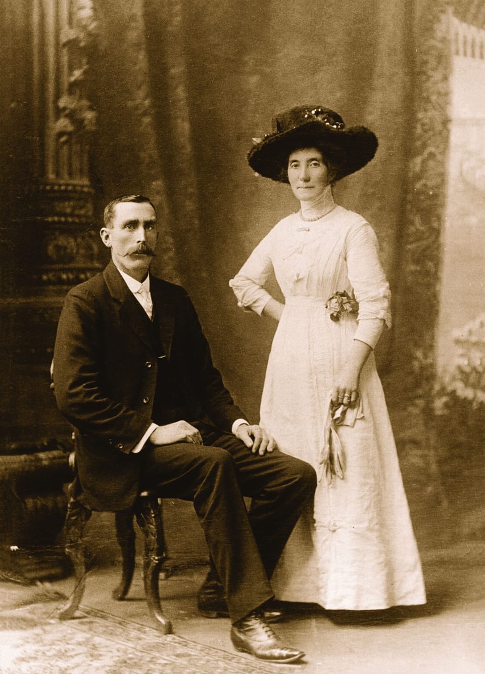 Charlie and Ellen Bates, the original owners of the cottage 