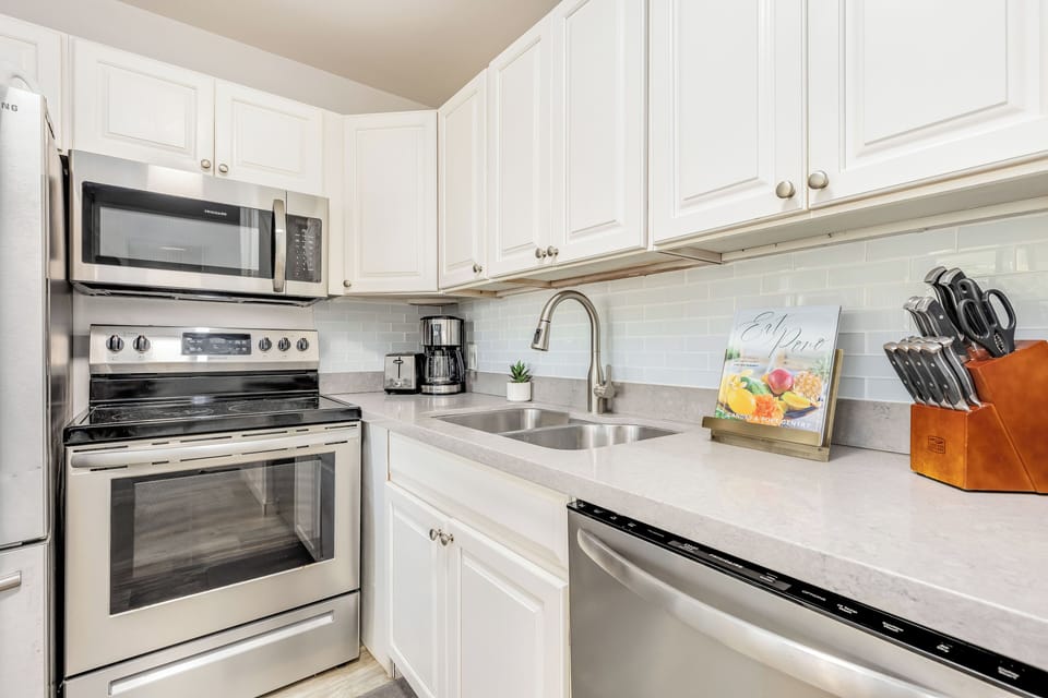Cook with ease in a stylish space filled with natural light
