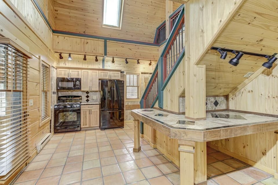 loft cabin kitchen