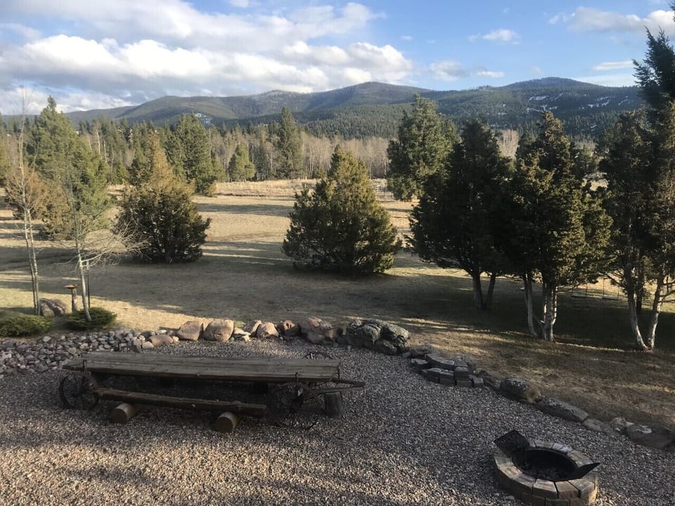 View from wrap around deck.