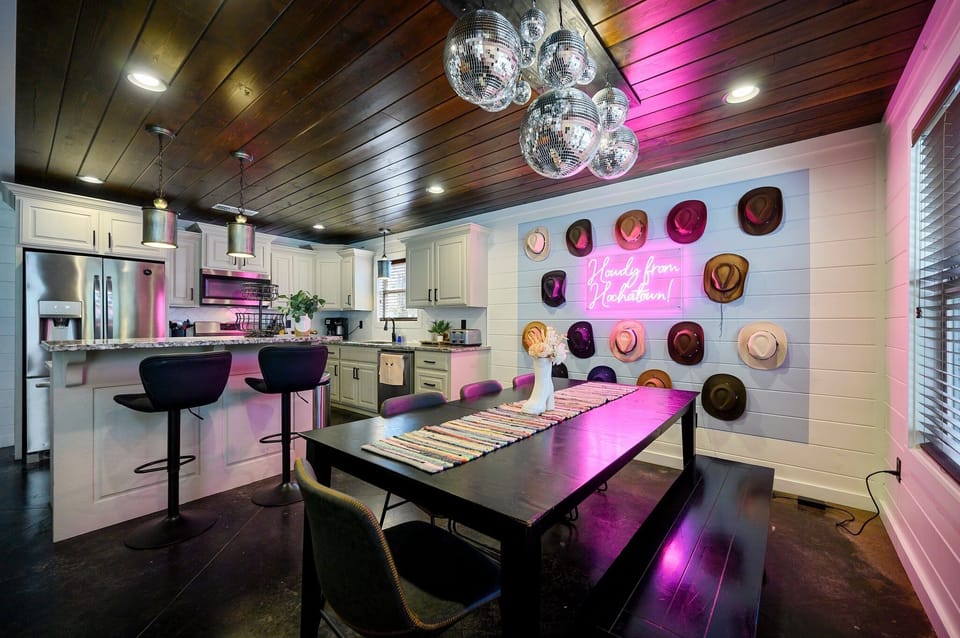 Whether you're cooking or chatting, the open dining and kitchen space lets you stay engaged with everyone, making every meal more enjoyable.