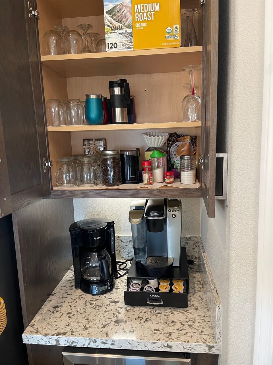Coffee! We've probably got enough kerug cups and fresh beans to wake ya up