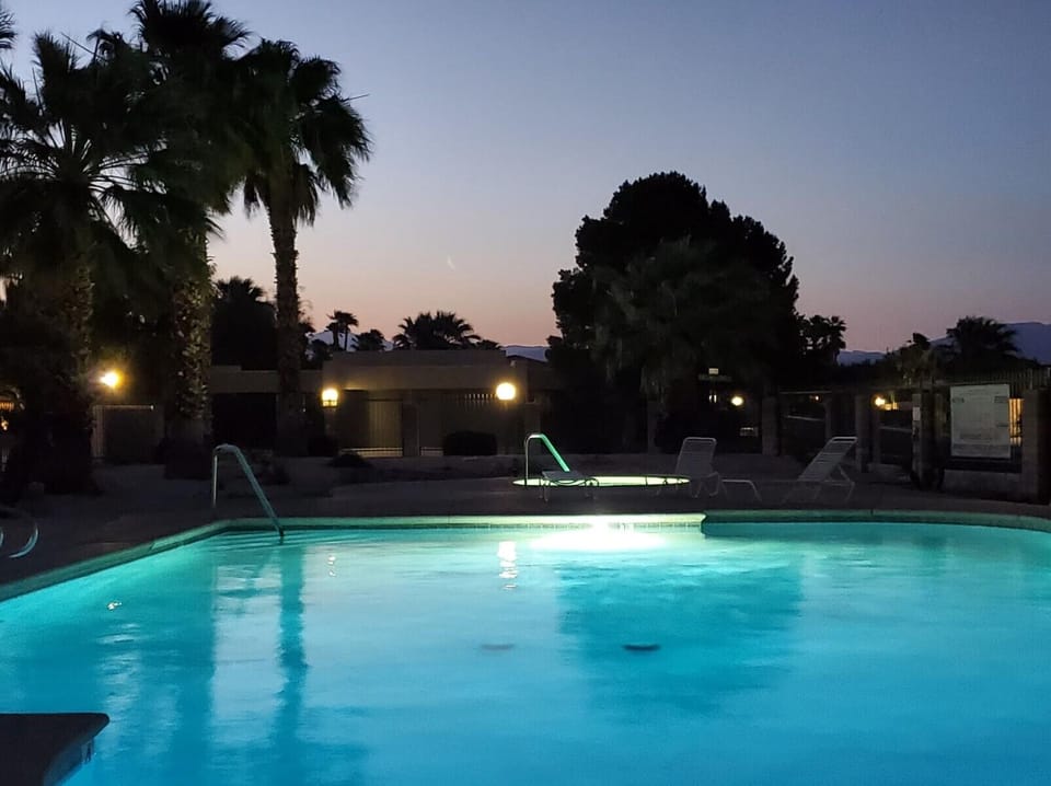 Communal pool out front of condo