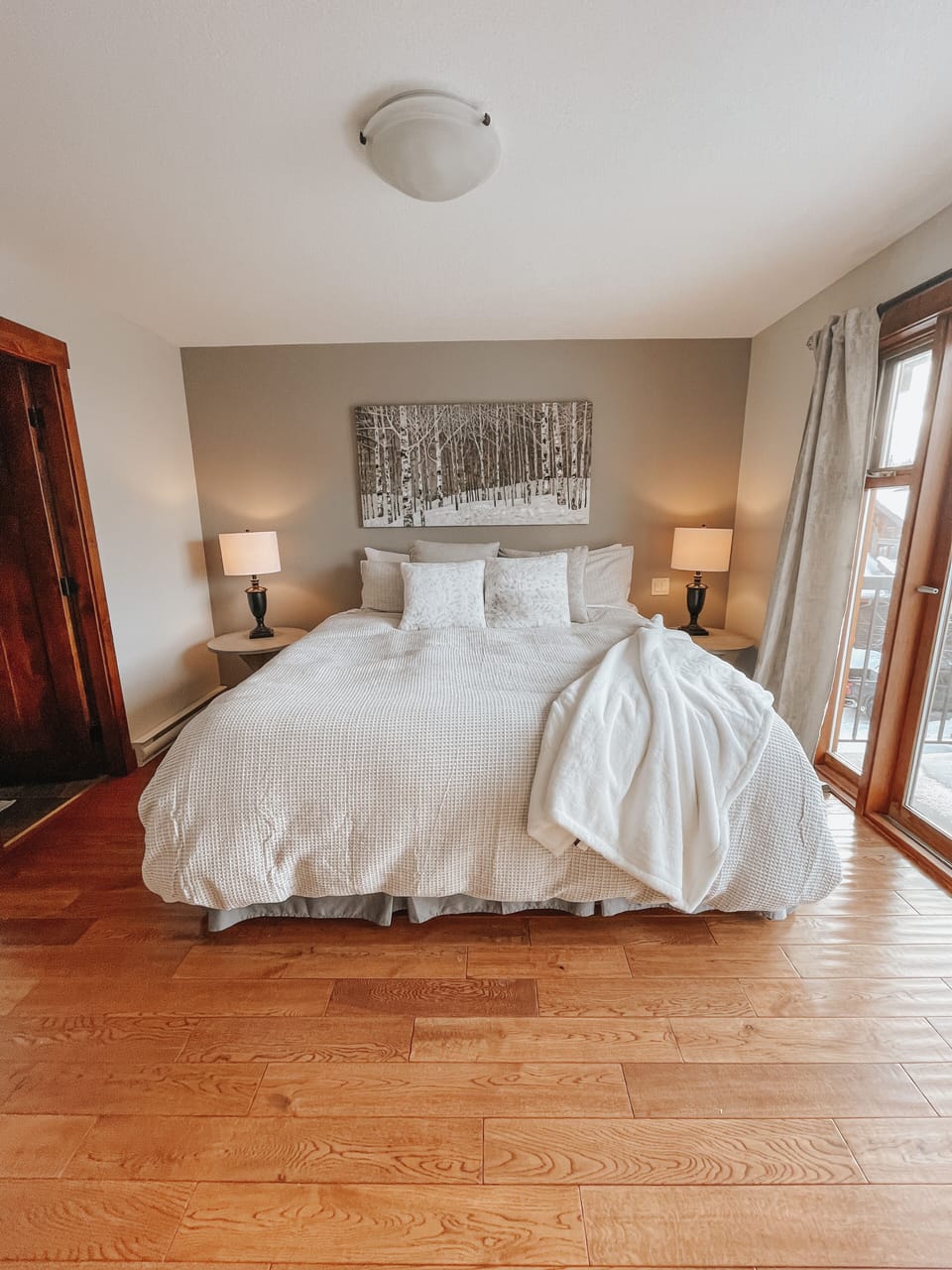 King bed in master.