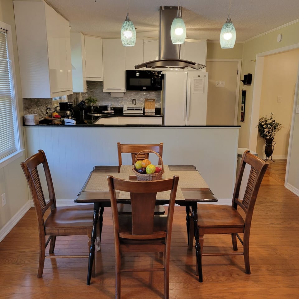 Enjoy a snack or play a board game on the nook table