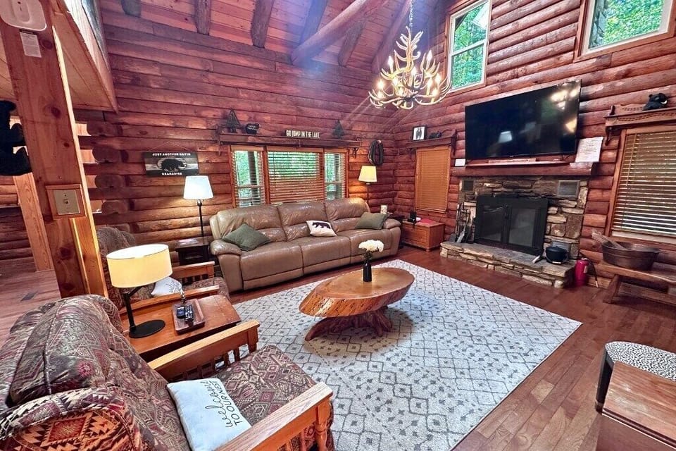 A wonderful space for gathering, relaxing, or watching movies.