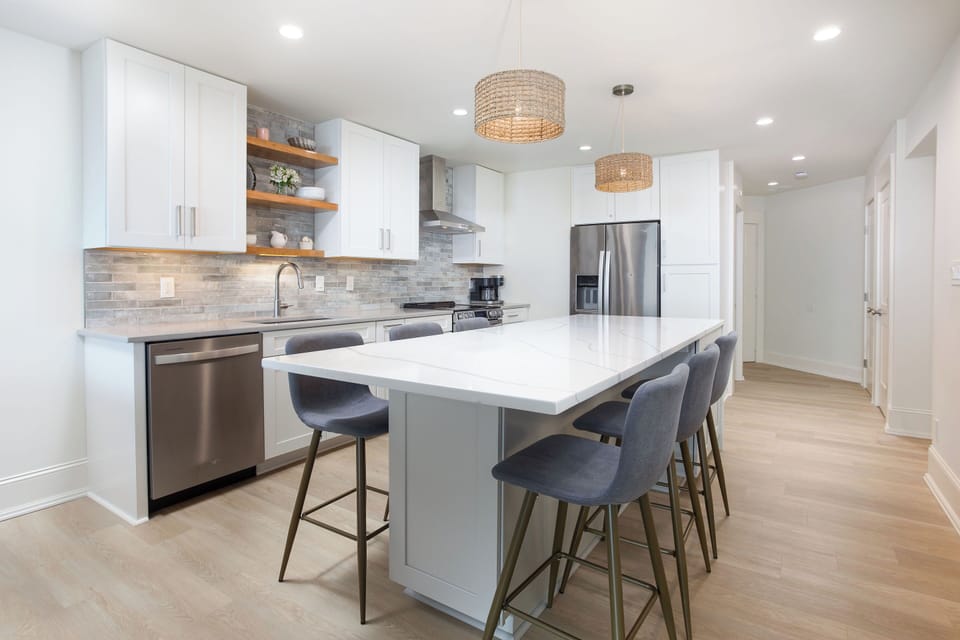 Fabulous dine-in kitchen loads of cabinet space.