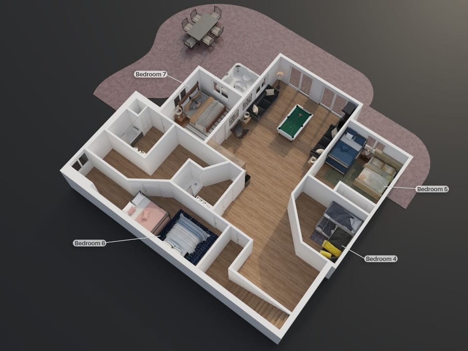 3d Floor plan walkout 