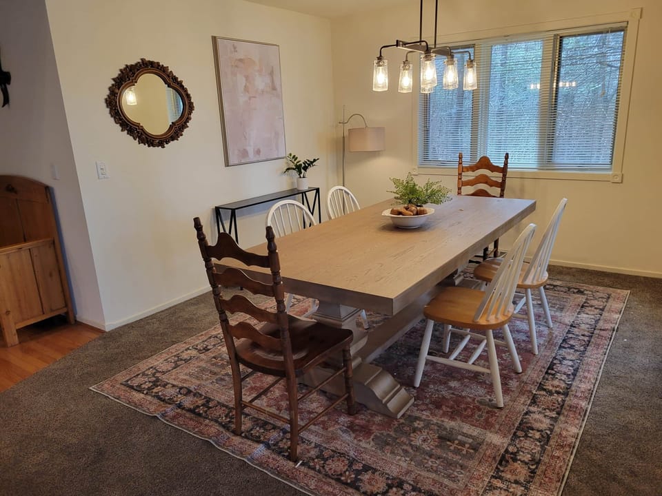Dining Table with Temporary Chairs