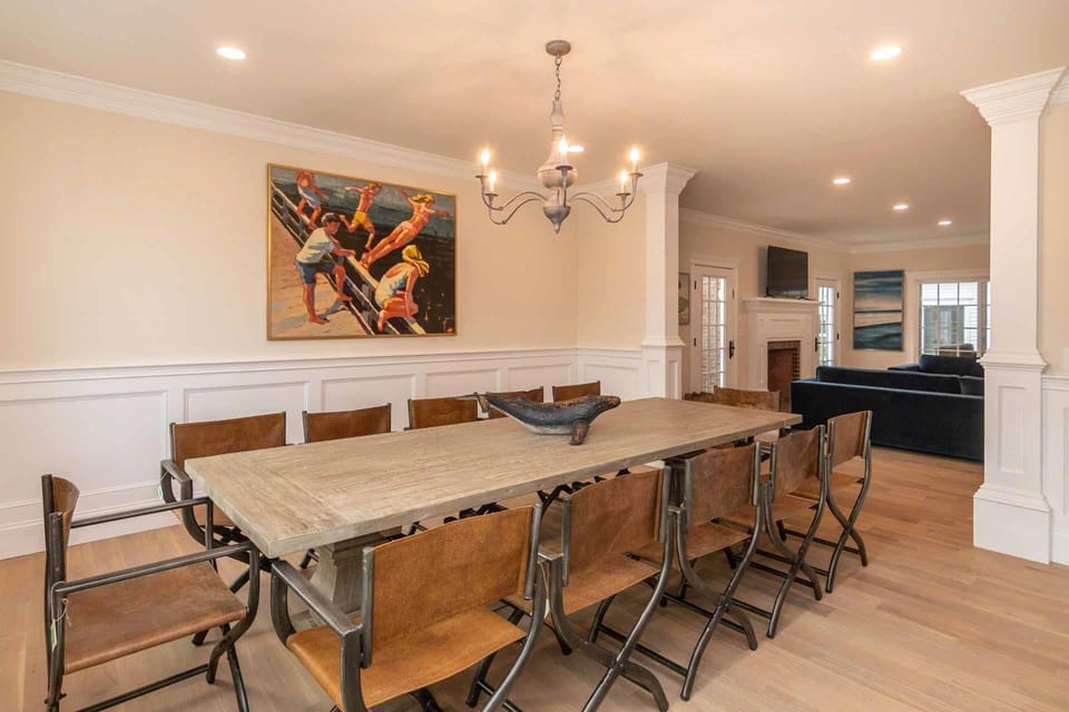 Formal Dining Room Has Seating for Twelve