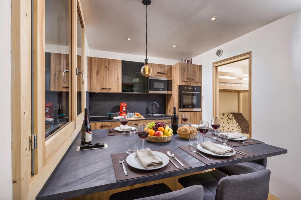 Kitchen and dining area