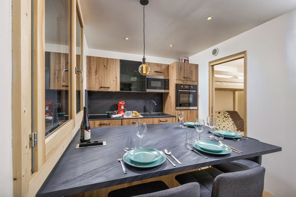 Kitchen and dining area