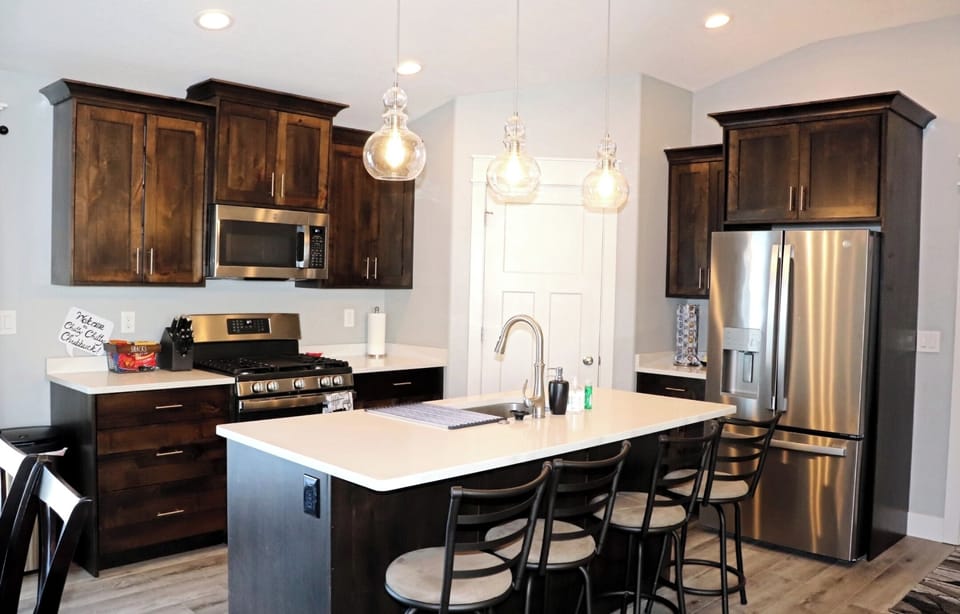 The kitchen is perfect for cooking (or not cooking)!