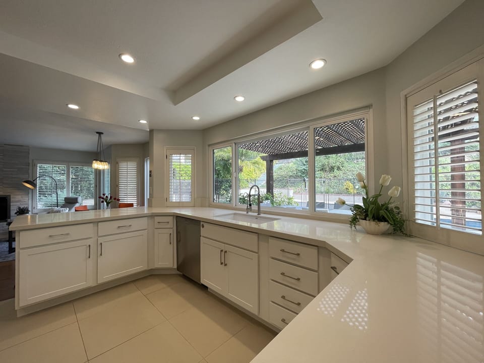 Custom cabinetry and quartz countertops 