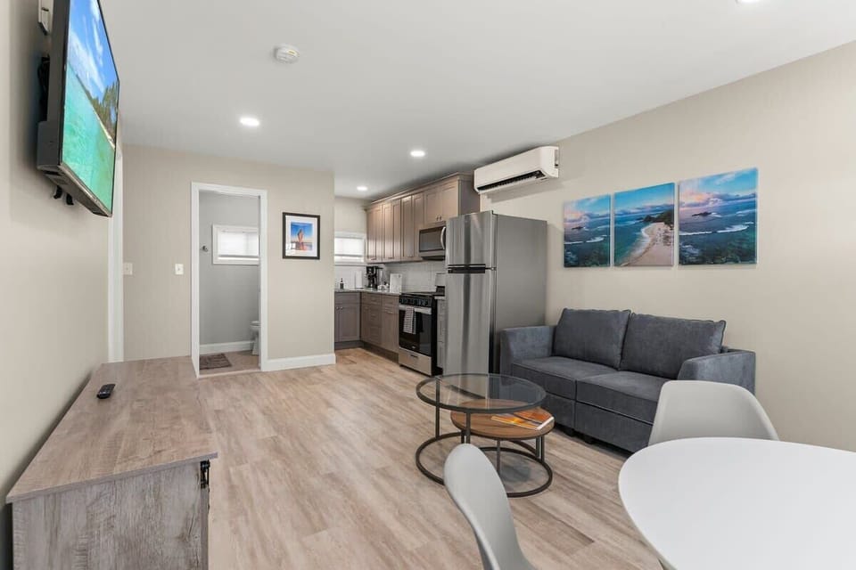 Open concept living room and kitchen