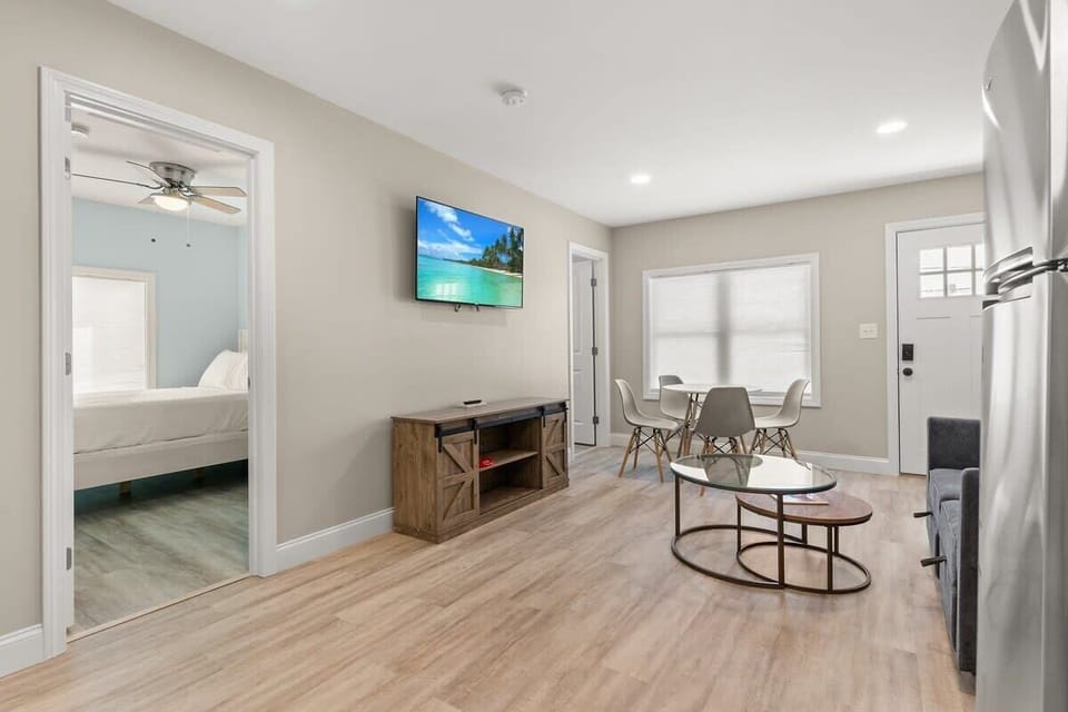 Open concept living room and kitchen