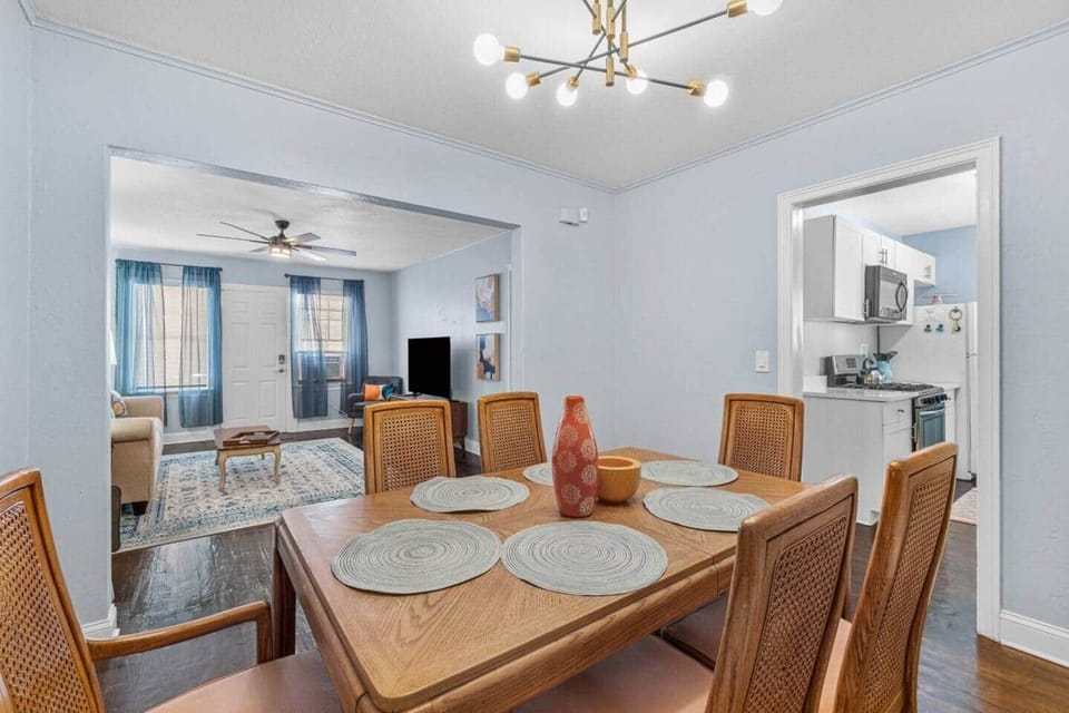 Spacious dining table for eating or playing family games!