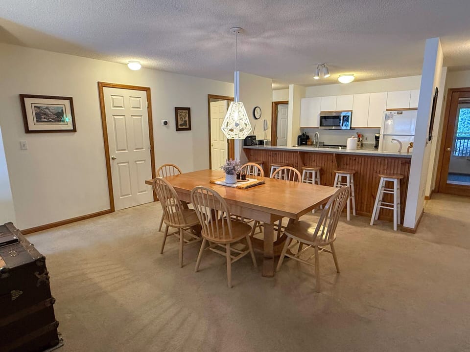 Dining and kitchen areas