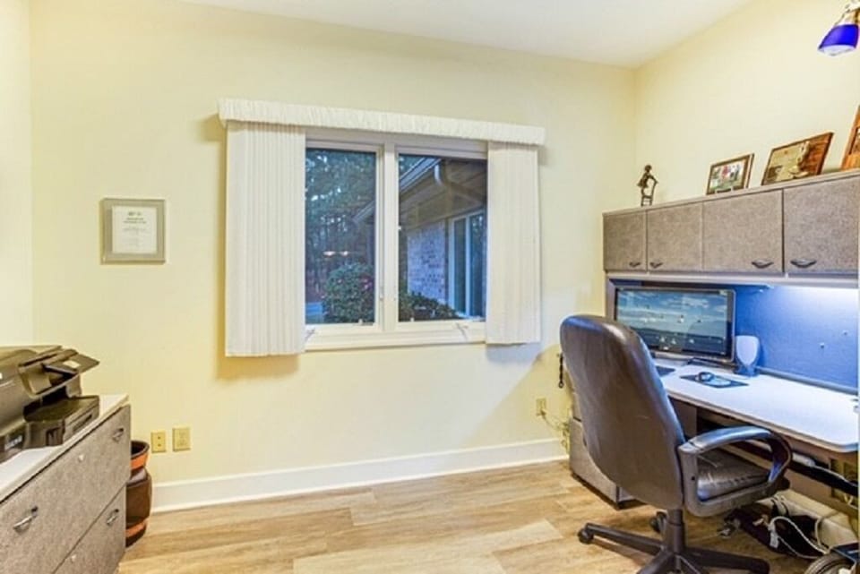 Private office with monitor, printer internet direct hook up and more
