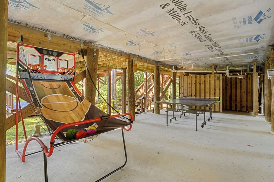 Under the house/  game room
