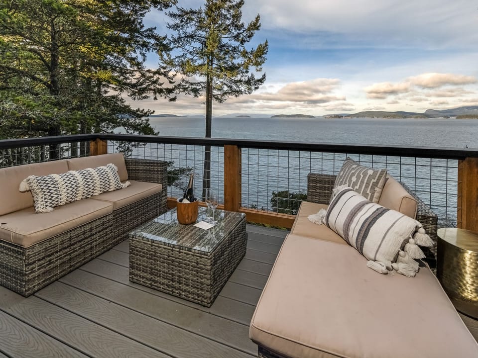 Enjoy peek-a-boo sunsets from the upper deck