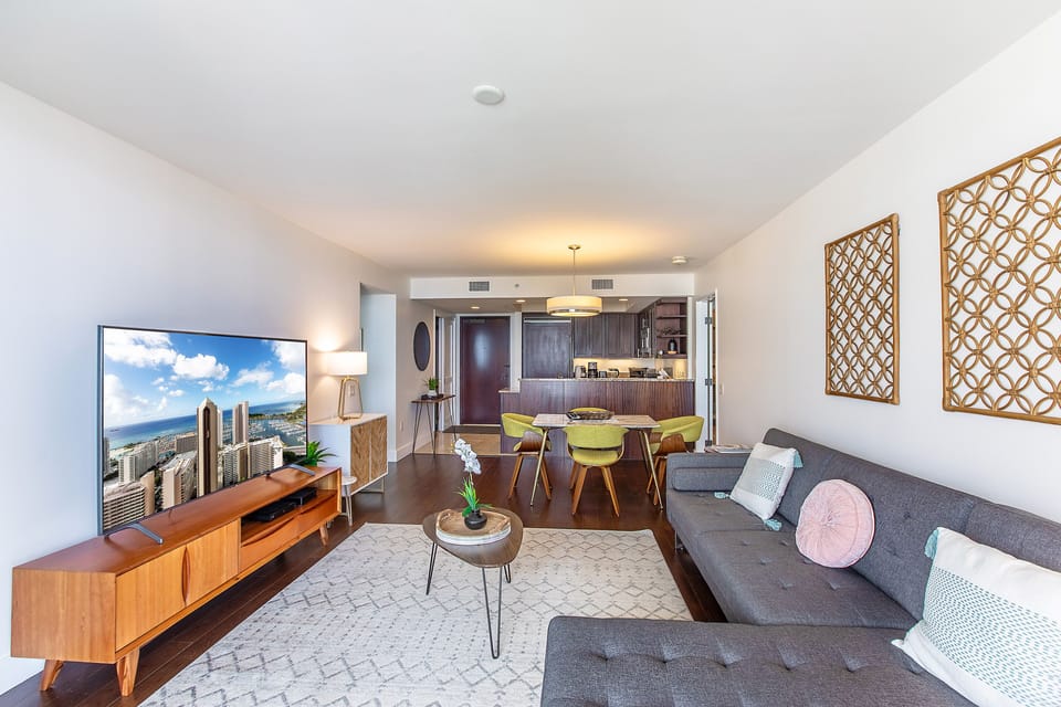 Living Room with Flat Screen TV