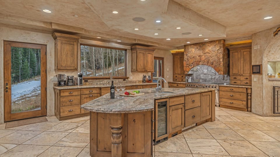 Spectacular gourmet kitchen on main level