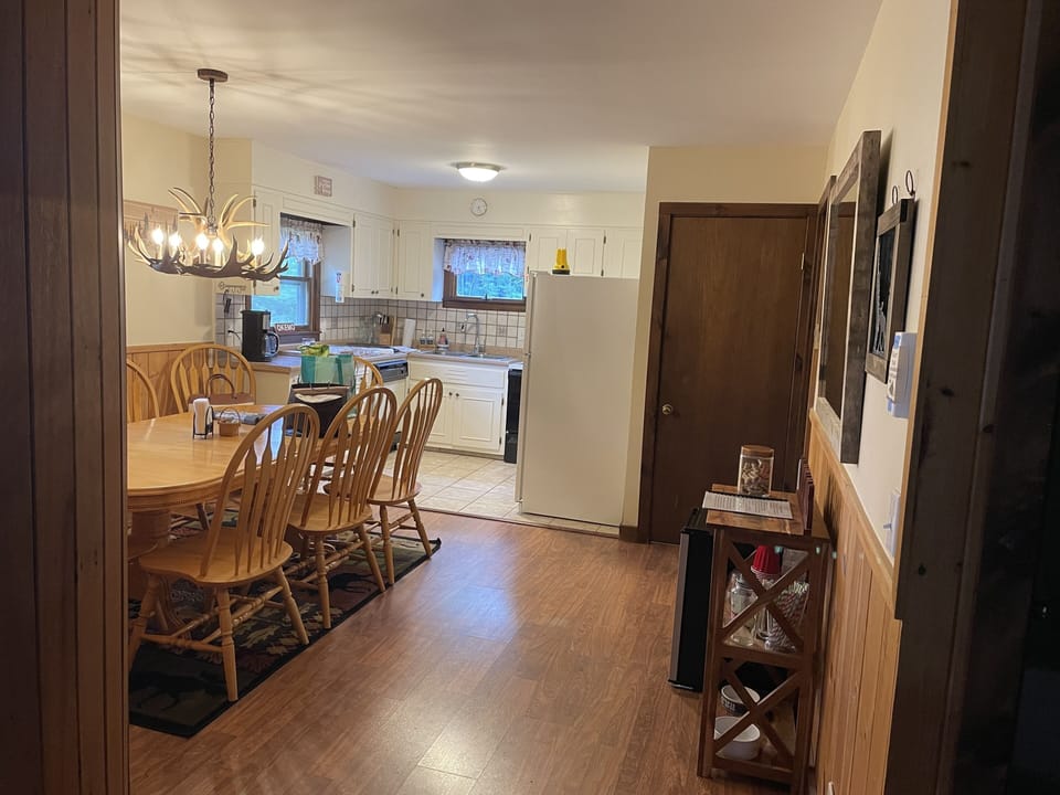 Living room opens to
Dining and kitchen area.
