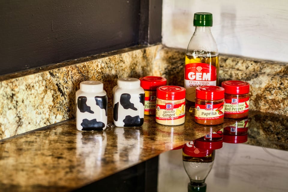 We offer spices and cooking oils! 