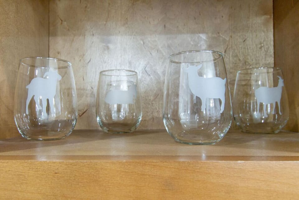 Stemware is stocked and ready for a relaxing glass of wine.