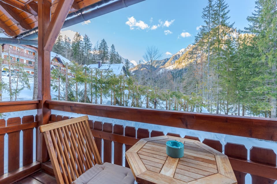 Balcony with a view to the river Pišnica