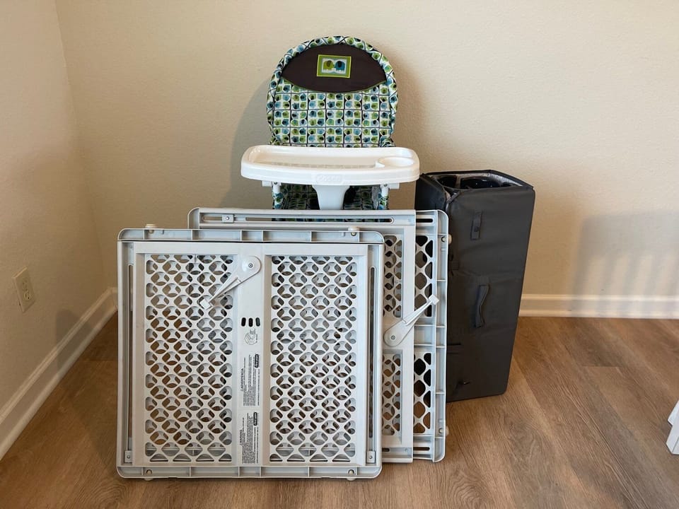 High Chair, Baby Gate, and Pack'n'Play available for our littlest guests