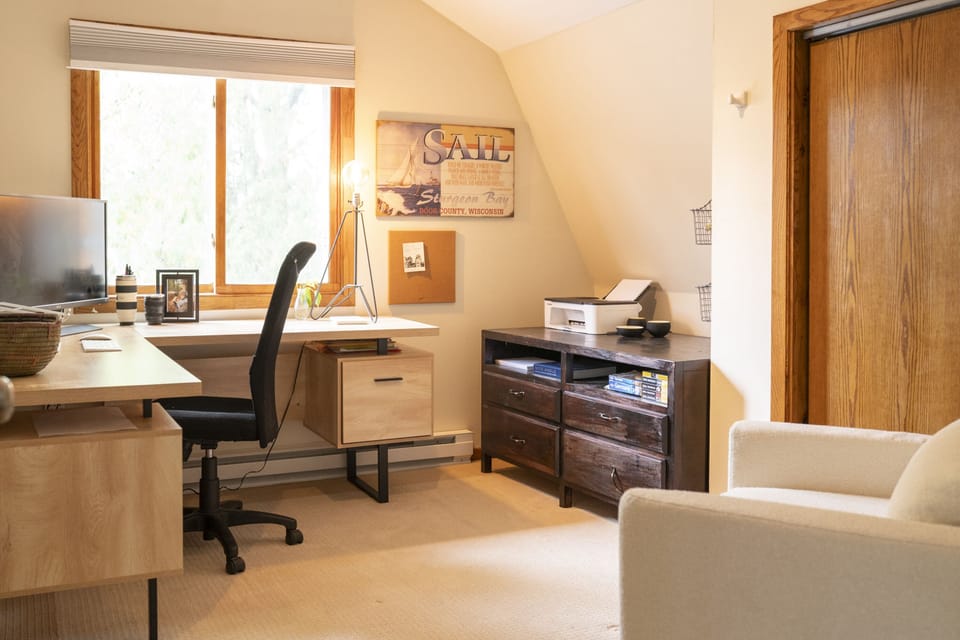 Office in guest house. 