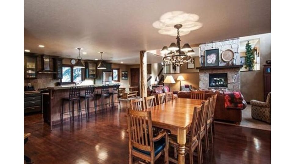 Bar seating for 4 & Dining Area seats 10