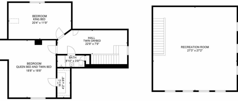 A detailed floor plan of HillsHyde Escape's additional spaces.