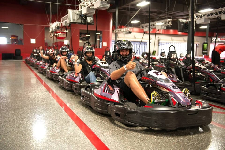 America's Best Kart Racing! Octane Raceway features a 1/3 mile indoor/outdoor track, 45+ mph karts, Velocity VR, Brickyard Bar & Grill, mini-bowling, arcade, and event rooms