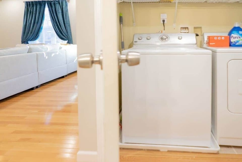 Laundry located on first floor complete with dryer sheets and laundy detergent!