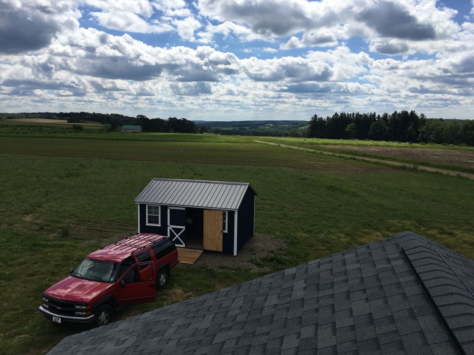 View looking west