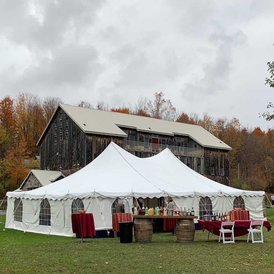 30x45 Tent Directly Behind Cristman Barn