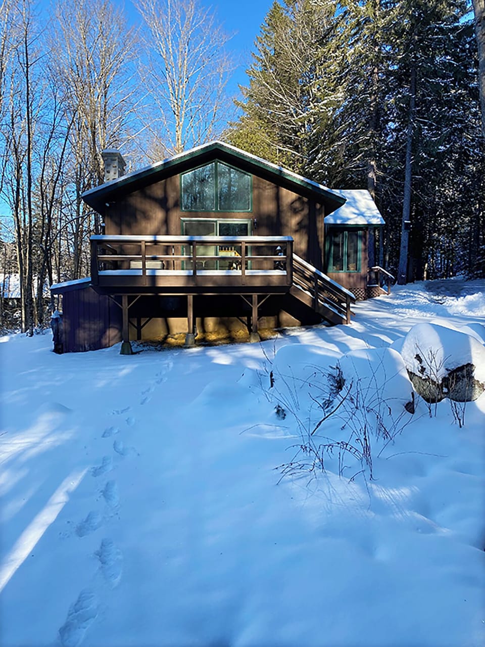 A wonderland in winter–but our snow plow service is ready daily to clear. 