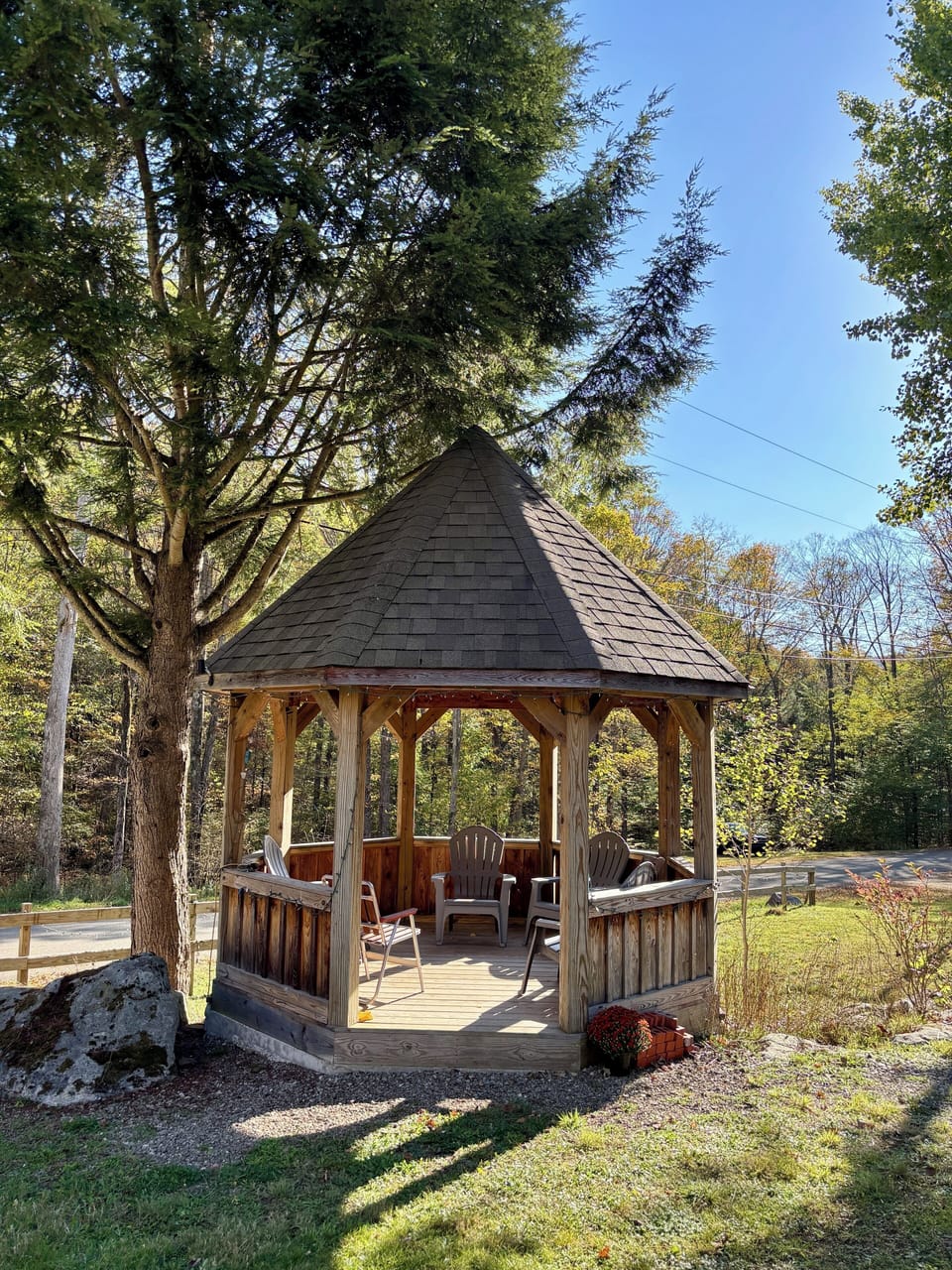 Gazebo & seating complimentary for your use!