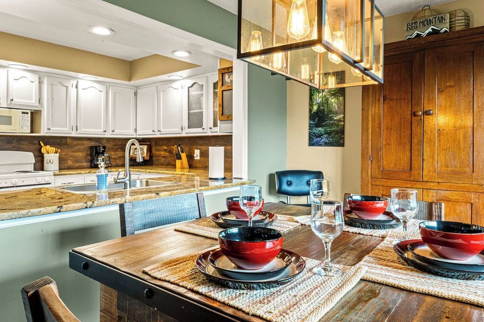 Seating for four at our dining table.