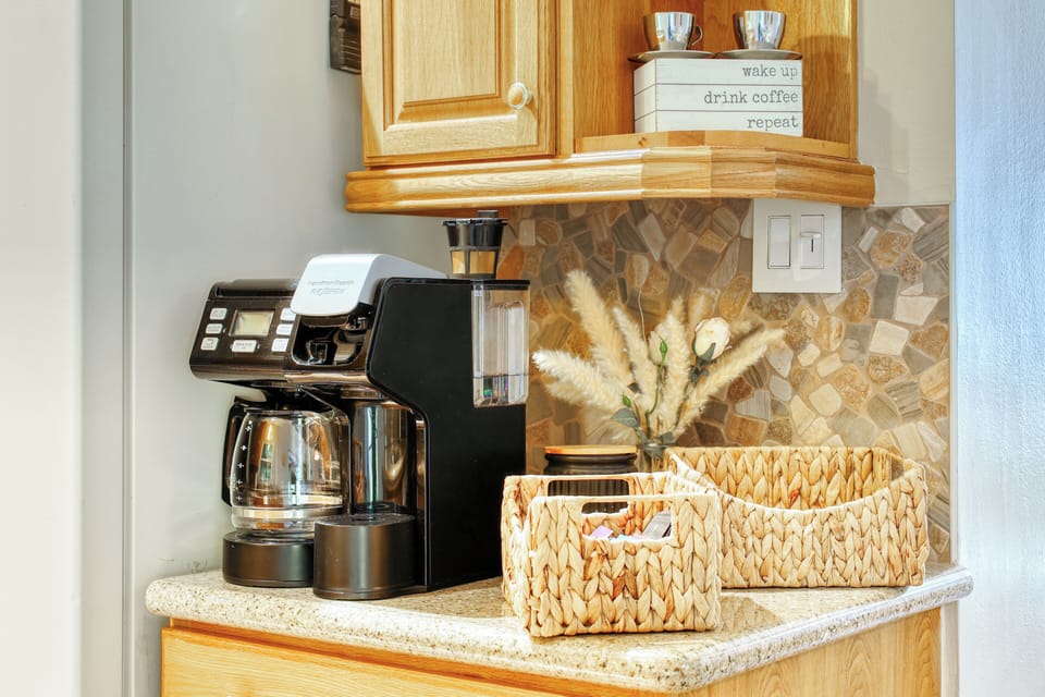 Charming coffee station with a modern setup 
