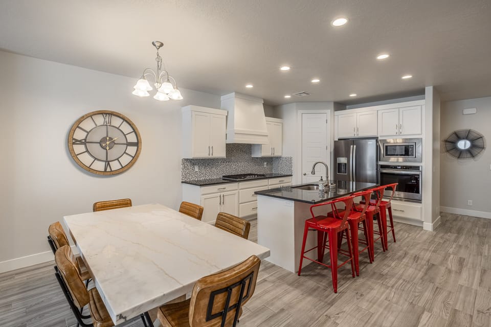 Dining room - With an open and spacious floor plan, the Dining Room and Kitchen can accommodate meal preparations for groups large or small.