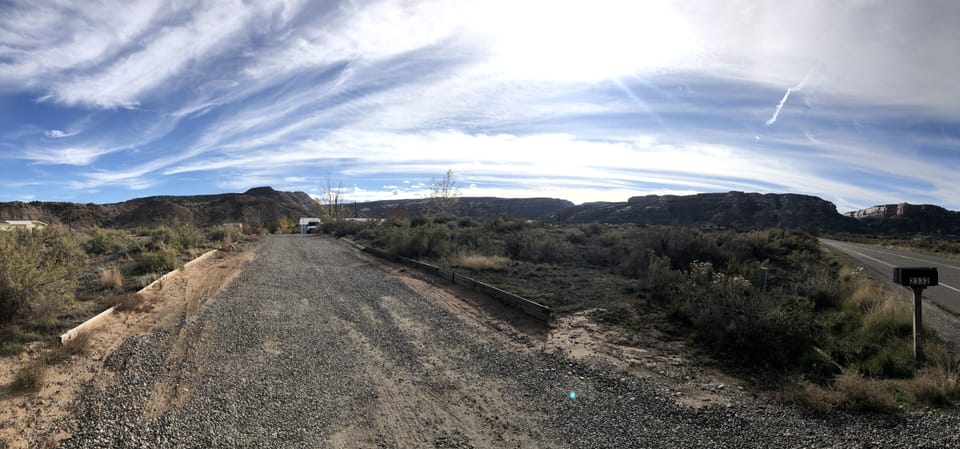 Looking south from Monument road.  Colorado National Monument in the background.