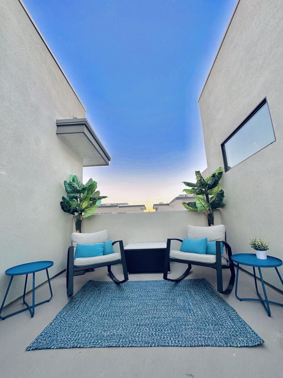 Giant, totally private terrace off primary bedroom, as large as guest bedroom