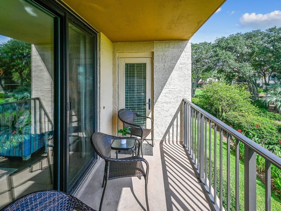 Private 2nd Floor Balcony at 4201 Island Club